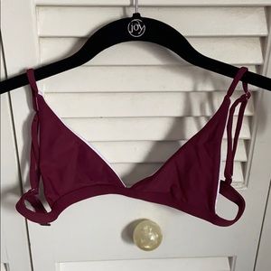 Pepper mayo maroon swimsuit top